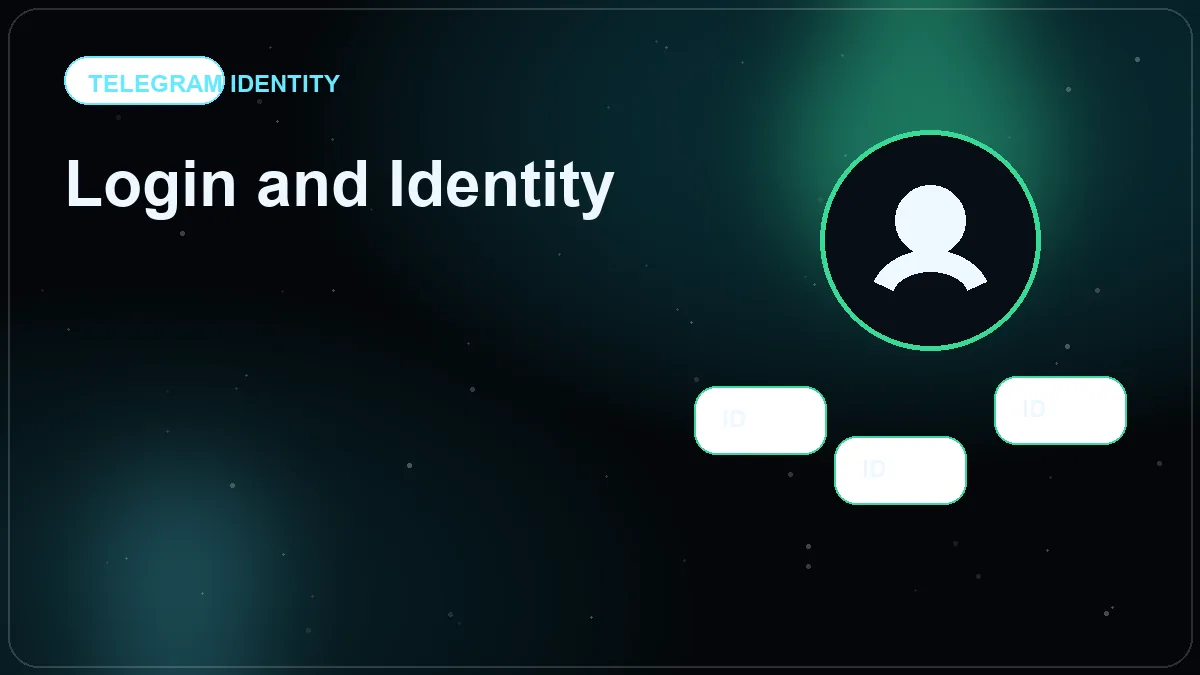 Illustration of Telegram login and identity tools